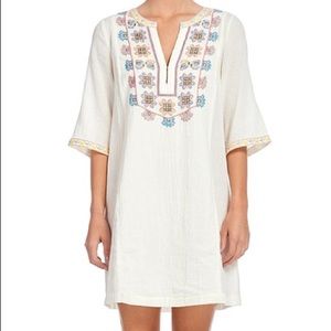 Anthropologie Current Air cross stitch peasant dress